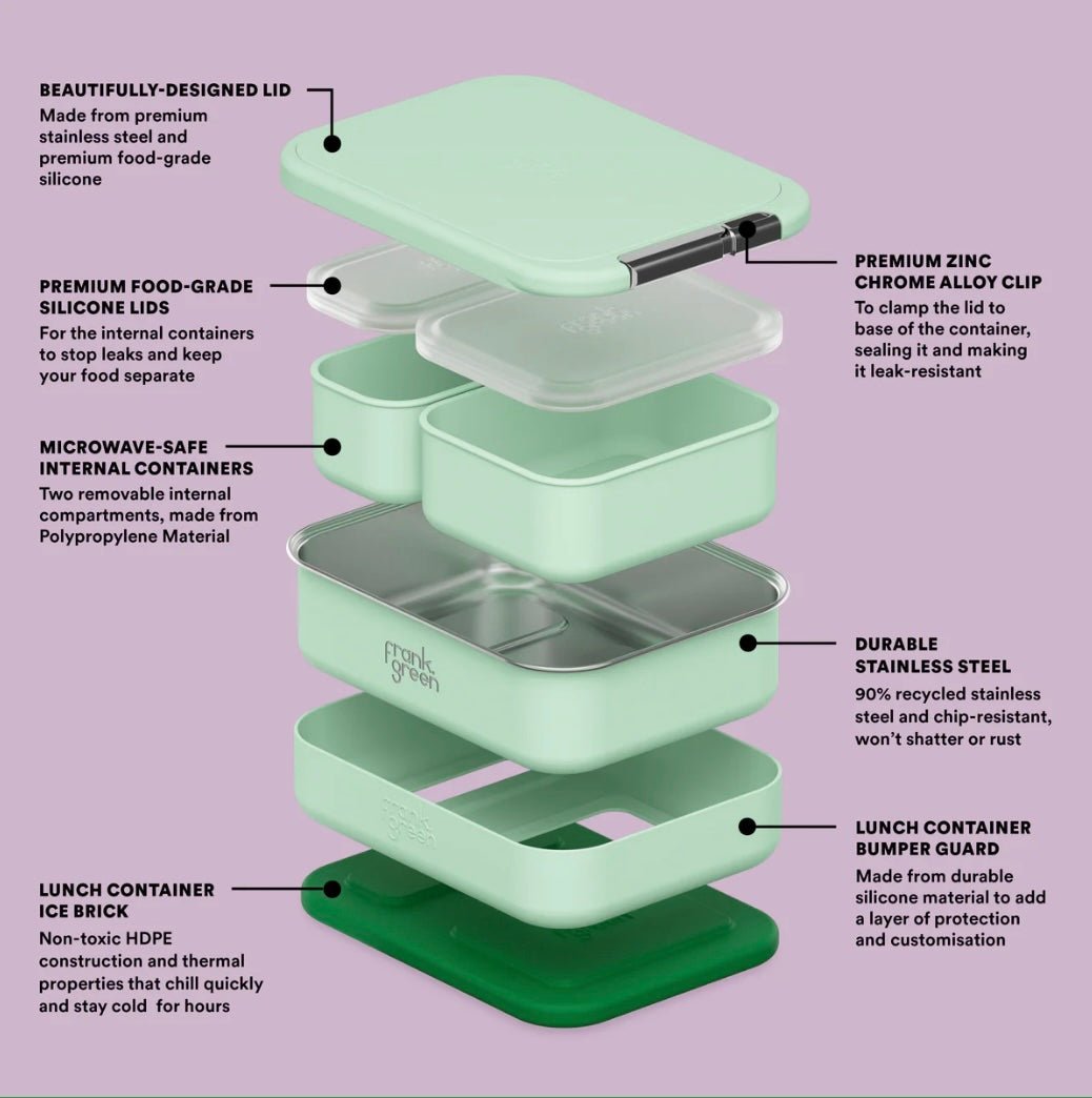 Lunch Container with Silicon Lid - Sky Blue lunch box Frank Green