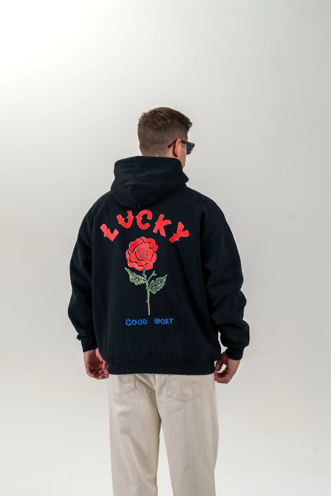 Maku - LUCKY Unisex Hoodie - BLACK Windcheater Maku