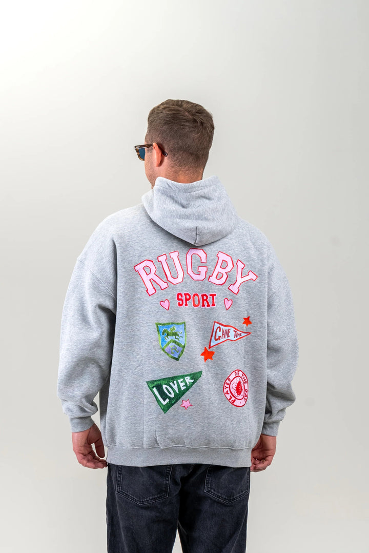 Maku - RUGBY Unisex Hoodie - GREY Windcheater Maku