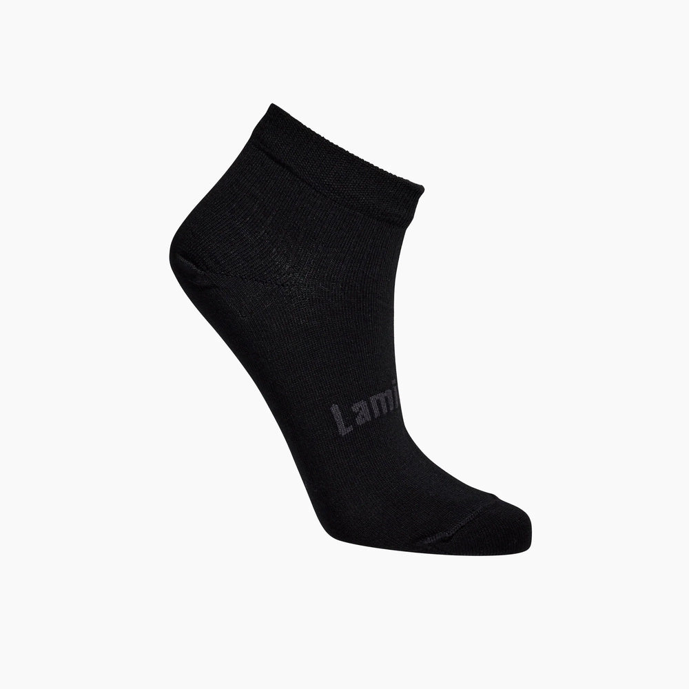 Merino Wool Plain Ankle Socks - Black socks Lamington