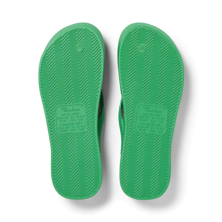 Archies Arch support Kelly Green Thongs Shoes Archies