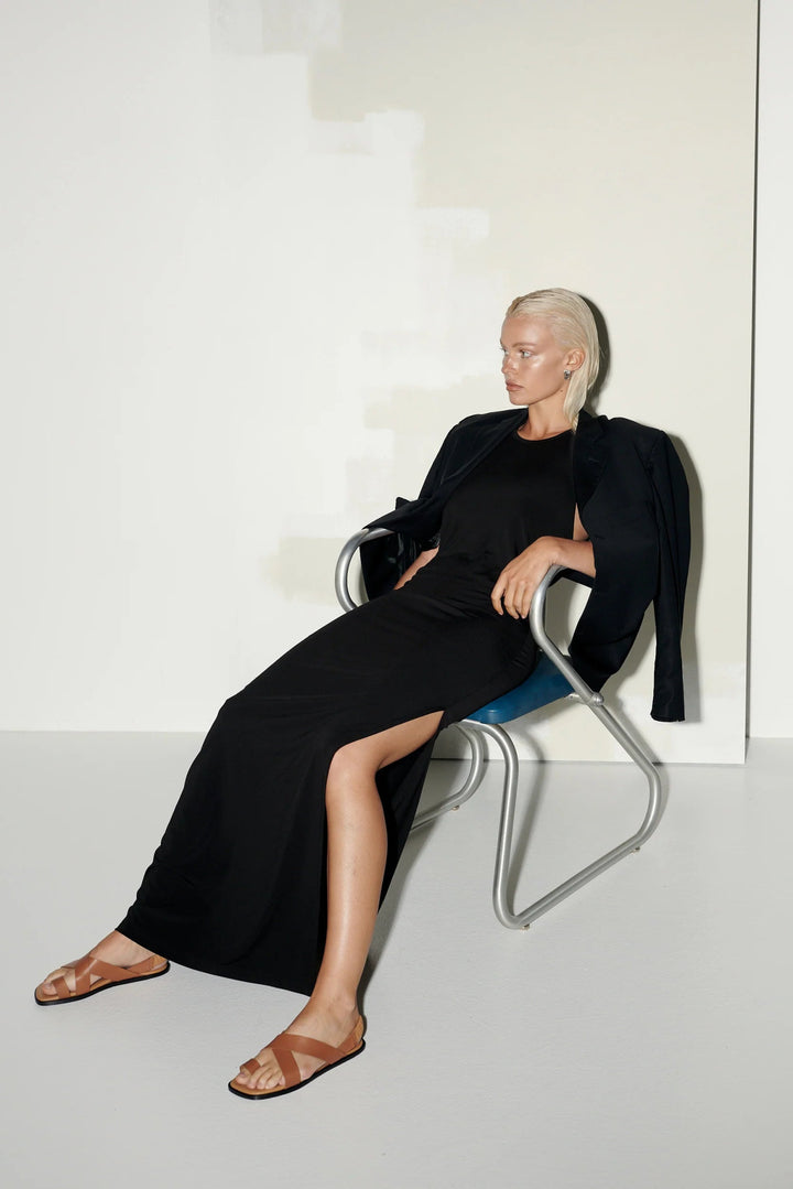 Pia Tan Vachetta Slides Shoes Department of Finery