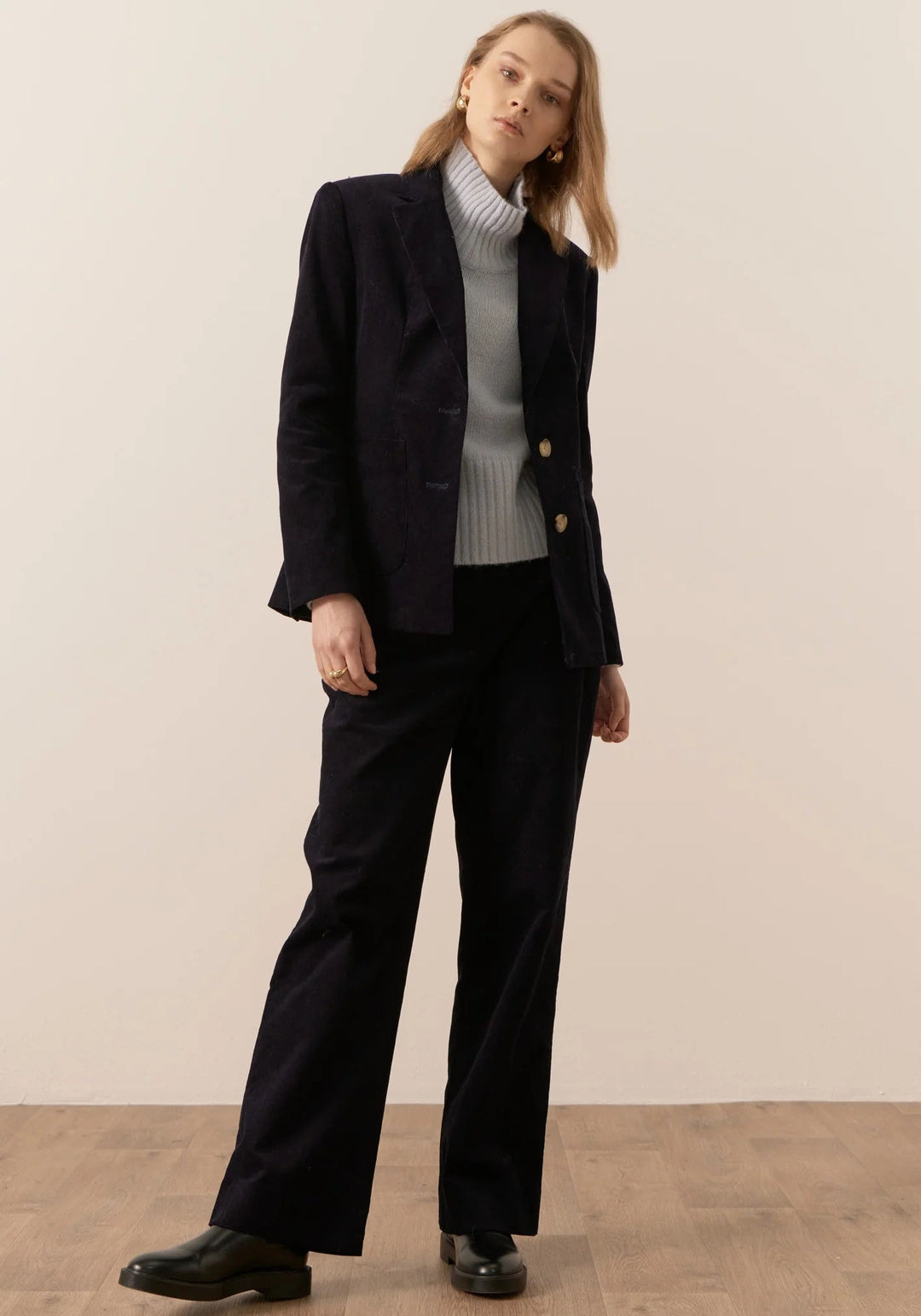 POL Thomas Corduroy Jacket Navy coat POL