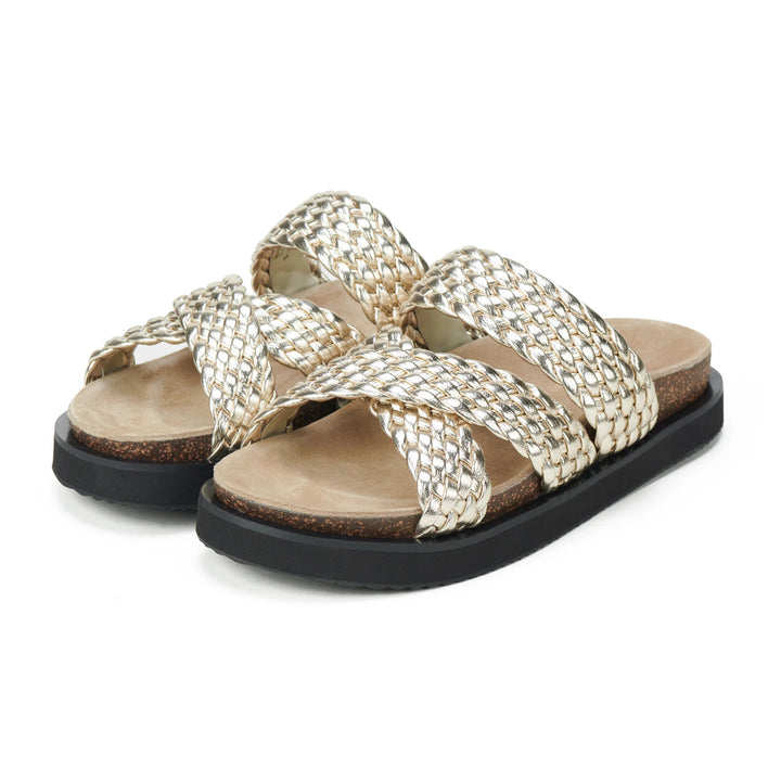 Rhodes Cross slide Gold Weave ROLLIE Shoes Rollie