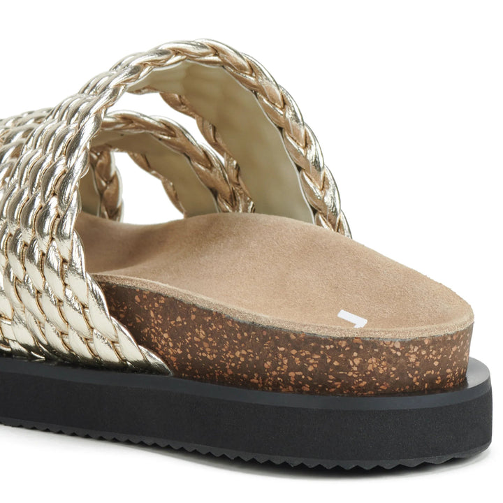 Rhodes Cross slide Gold Weave ROLLIE Shoes Rollie