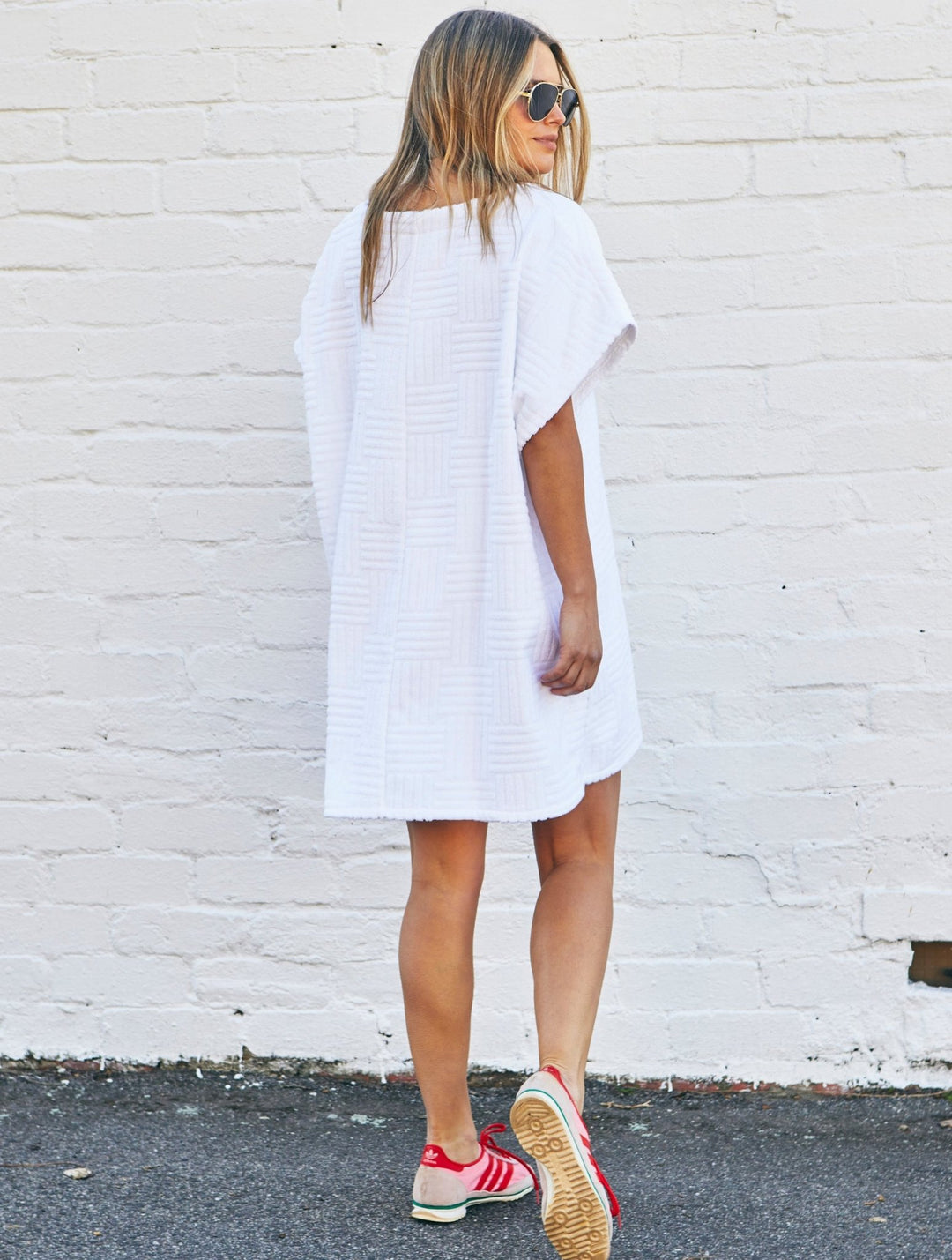 SALT & SUNSHINE TOWELLING COVER-UP - WHITE hammill & Co