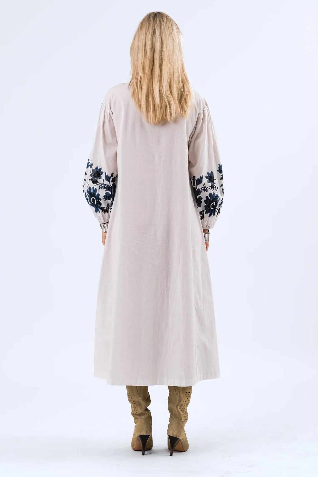 Silo Maxi Dress 3/4 Creme dress Lollys Laundry