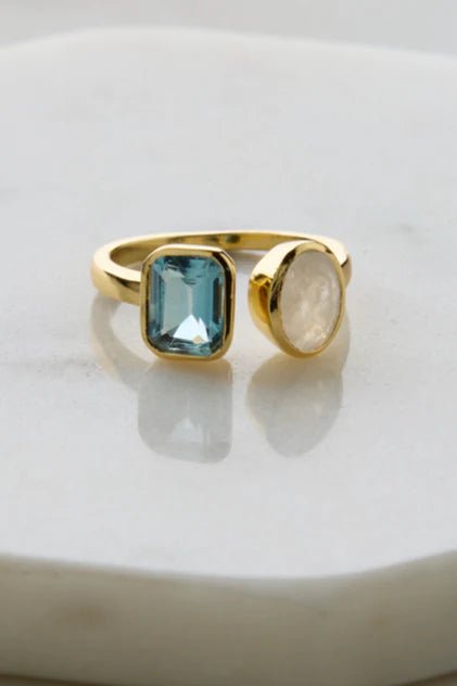Skylar Ring - Blue Topaz ring Zafino Jewellery