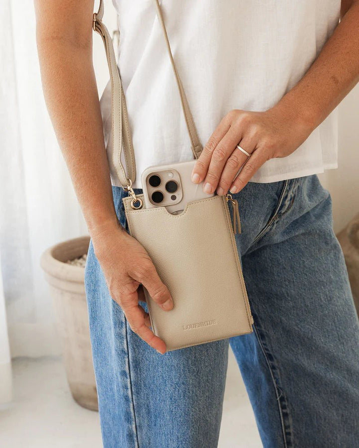 Suki Phone Bag - Almond Handbag Louenhide