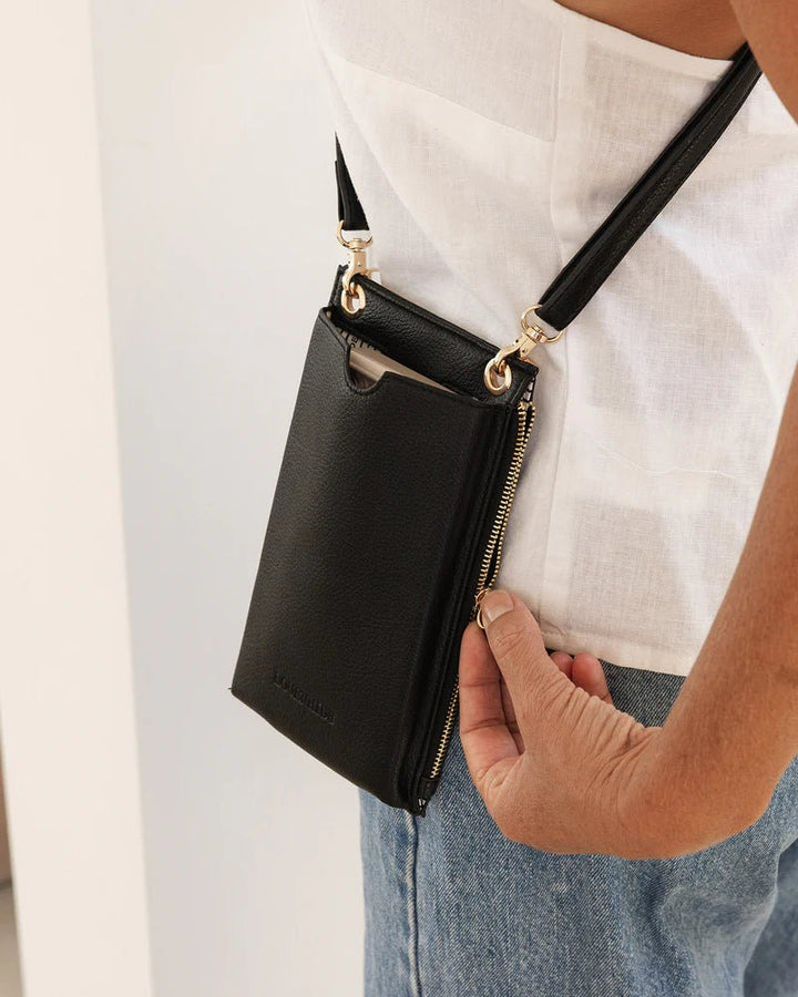 Suki Phone Bag - Black Handbag Louenhide