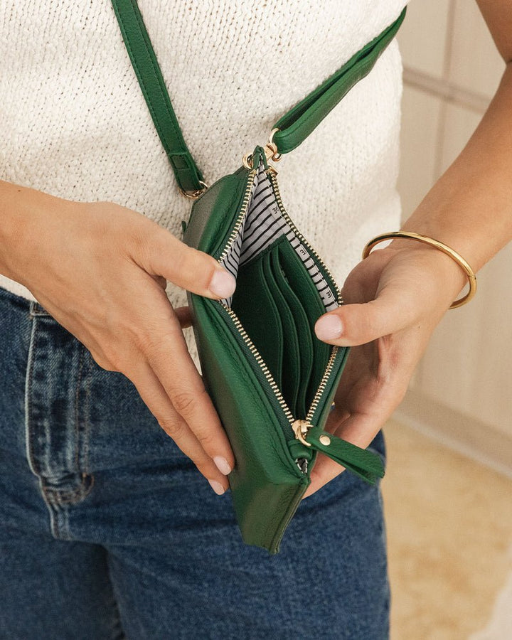 Suki Phone Bag - Forest Green Handbag Louenhide