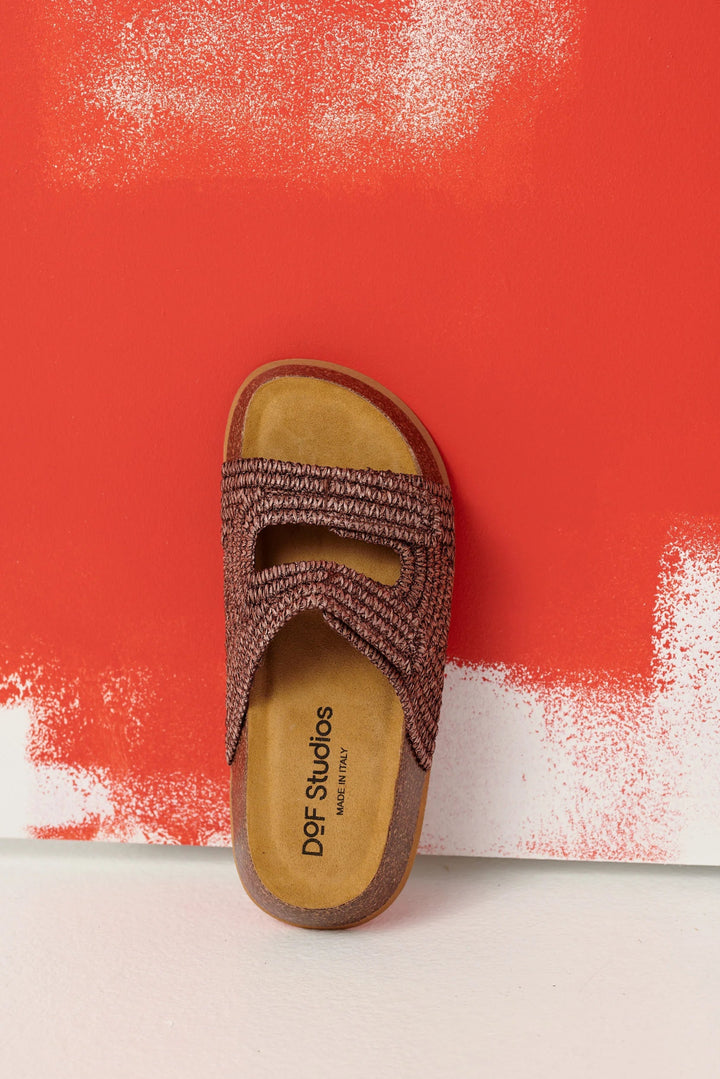 Tropea Mocha Raffia Shoes Department of Finery