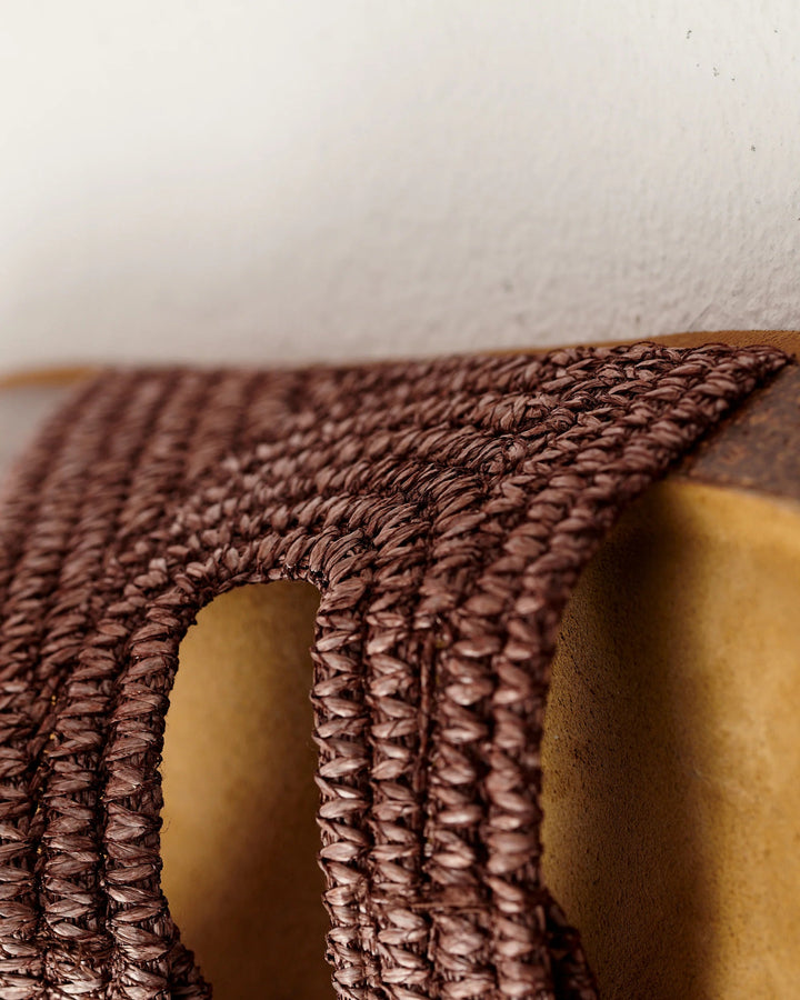 Tropea Mocha Raffia Shoes Department of Finery