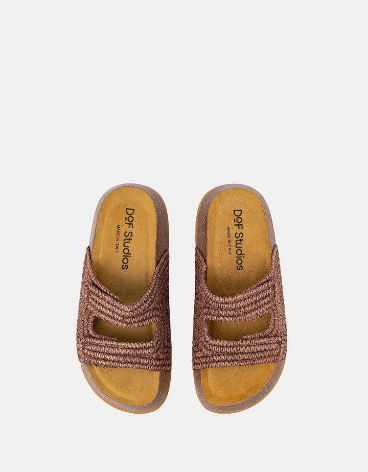 Tropea Mocha Raffia Shoes Department of Finery