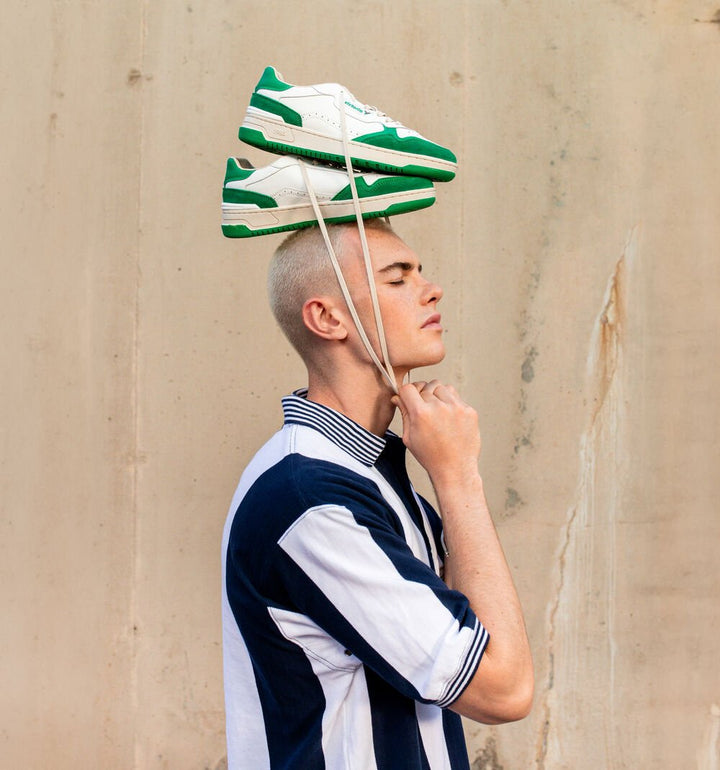 Unisex single-colour retro trainers Emerald Green Shoes Victoria Shoes