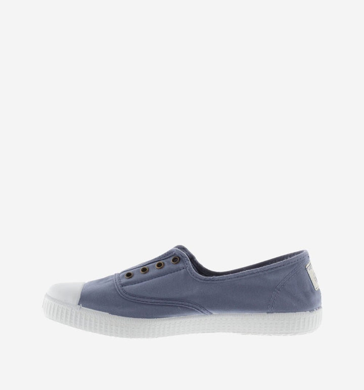 Canvas Elastic Trainers - Azul Shoes Victoria Shoes