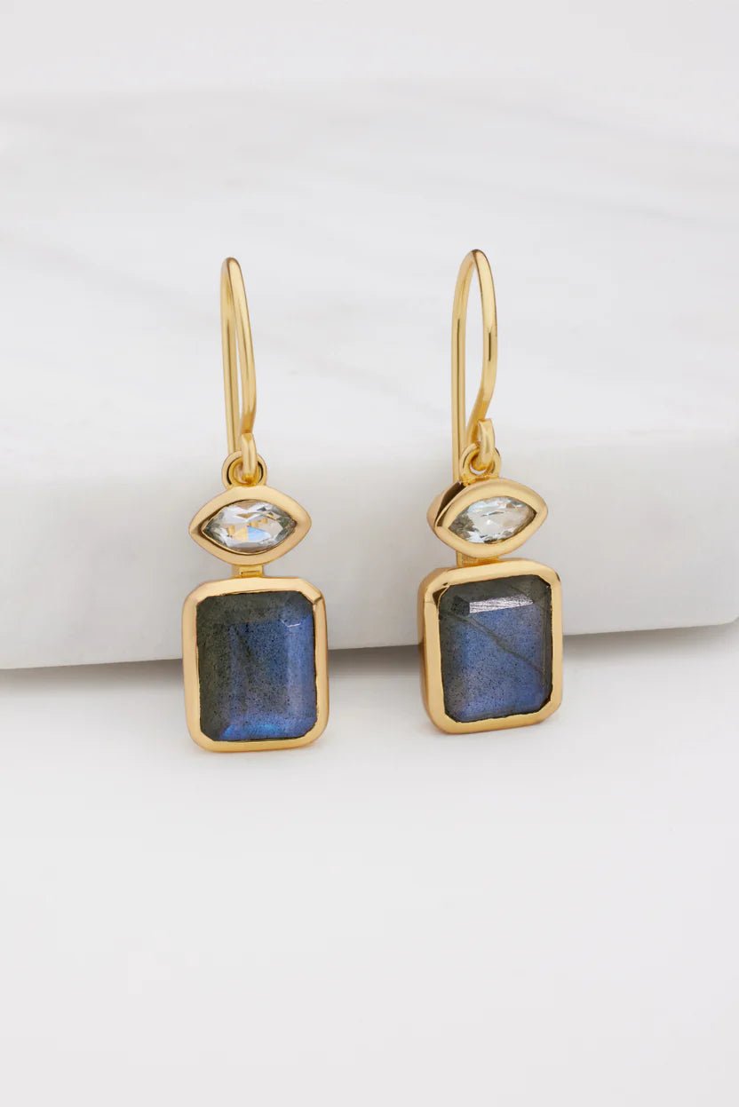 Hazel earing - labradorite / blue topaz earing Zafino Jewellery