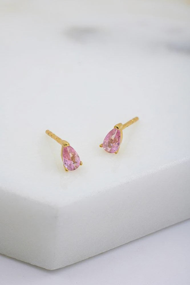 isabella stud earing pink earings Zafino Jewellery   