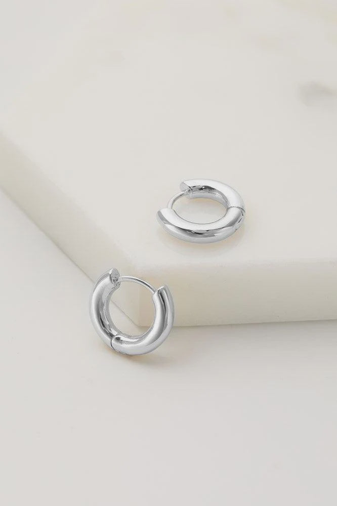 Kendall hoop earings - Medium silver earings Zafino Jewellery   