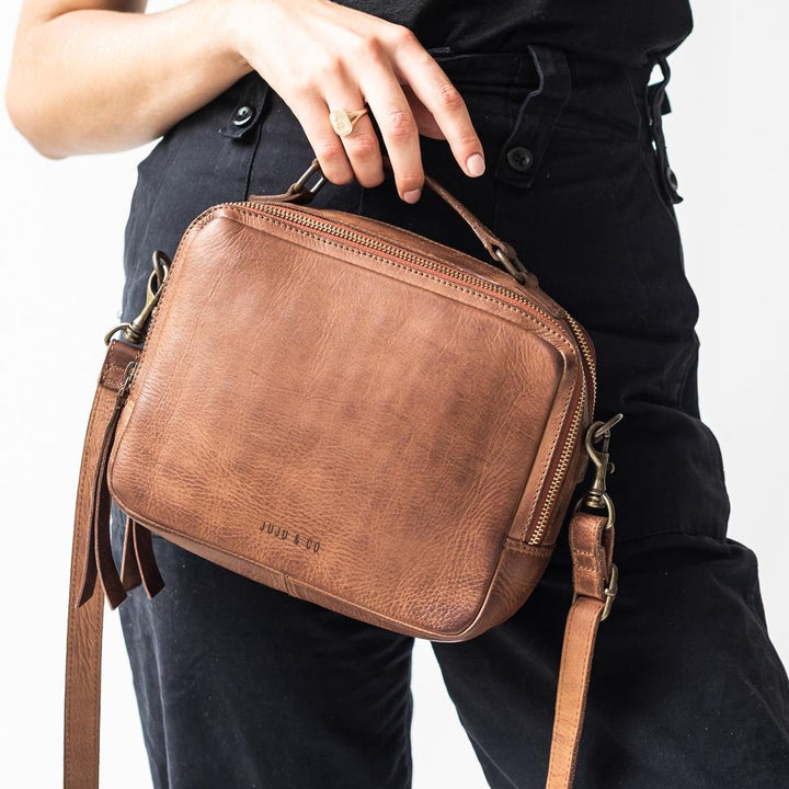 Berlin Bag - Cognac Handbag JuJu