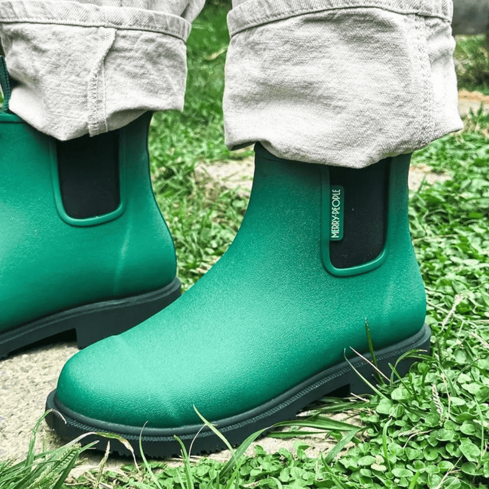 Bobbi Gumboot // Alpine Green / Black boots Merry People