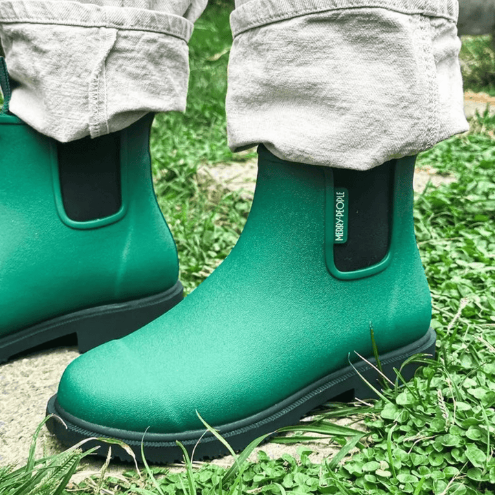 Bobbi Gumboot // Alpine Green / Black boots Merry People
