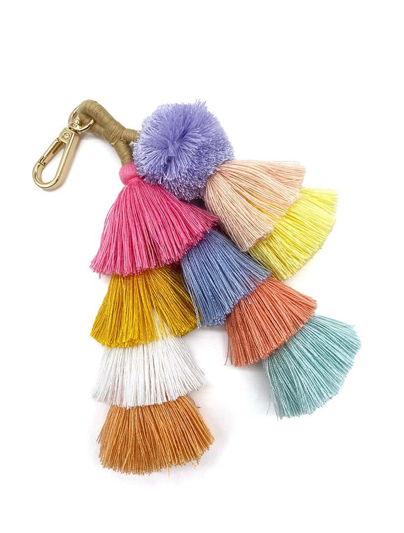 Boho Tassel Keyring - Pastel Accessories zjoosh