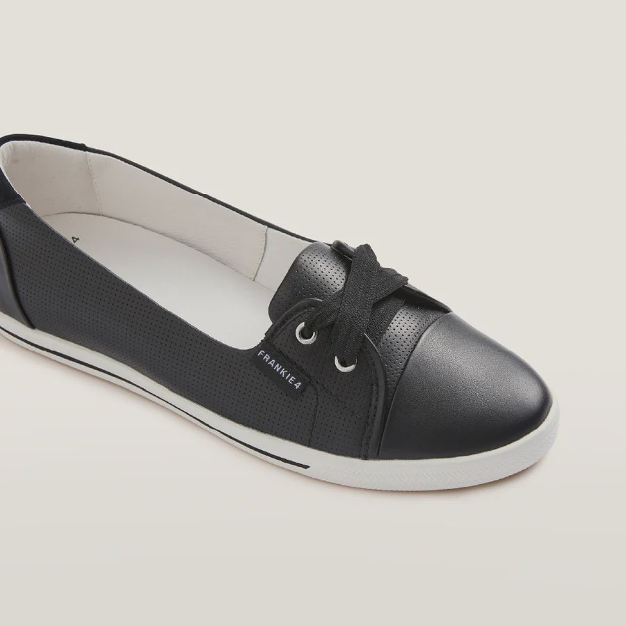 Hannah III BLACK Punched by Frankie4 Shoes FRANKIE4