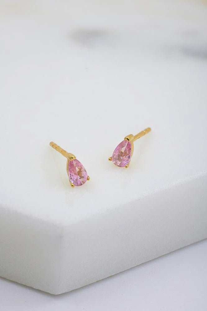 isabella stud earing pink earings Zafino Jewellery