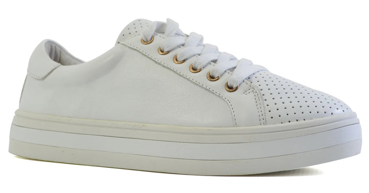 Paradise Sneaker White Leather Shoes Alfie & Evie