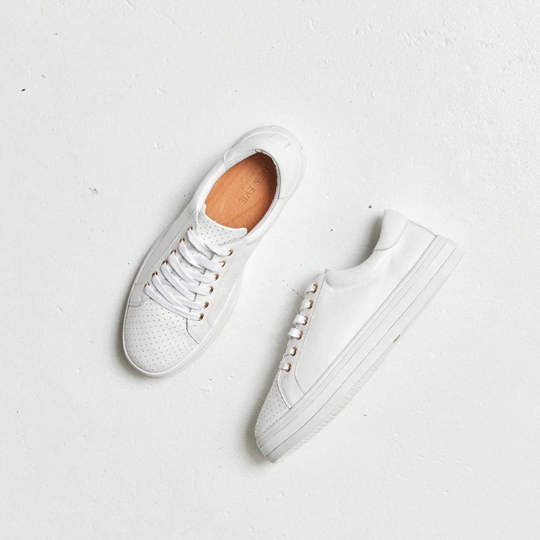 Paradise Sneaker White Leather Shoes Alfie & Evie