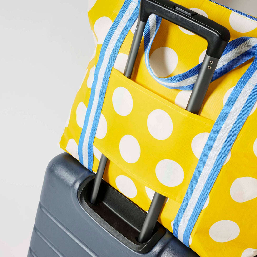 Zip Medium Tote – Yellow Polka Dot Bag Project Ten