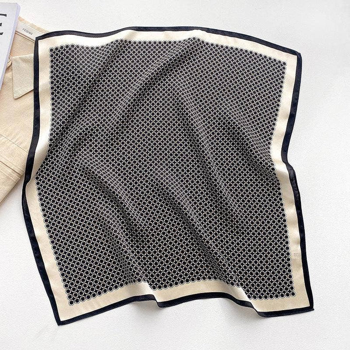 Blue Polka Dot 100% mulberry Silk Scarf accessories Stanleyandstone Black