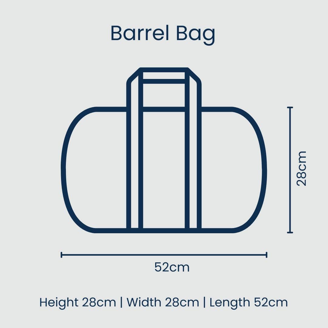 Barrel Bag – Navy Horseshoe Project Ten Pty Ltd