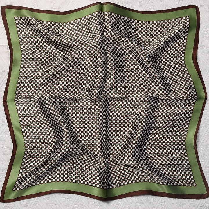 Blue Polka Dot 100% mulberry Silk Scarf accessories Stanleyandstone Green