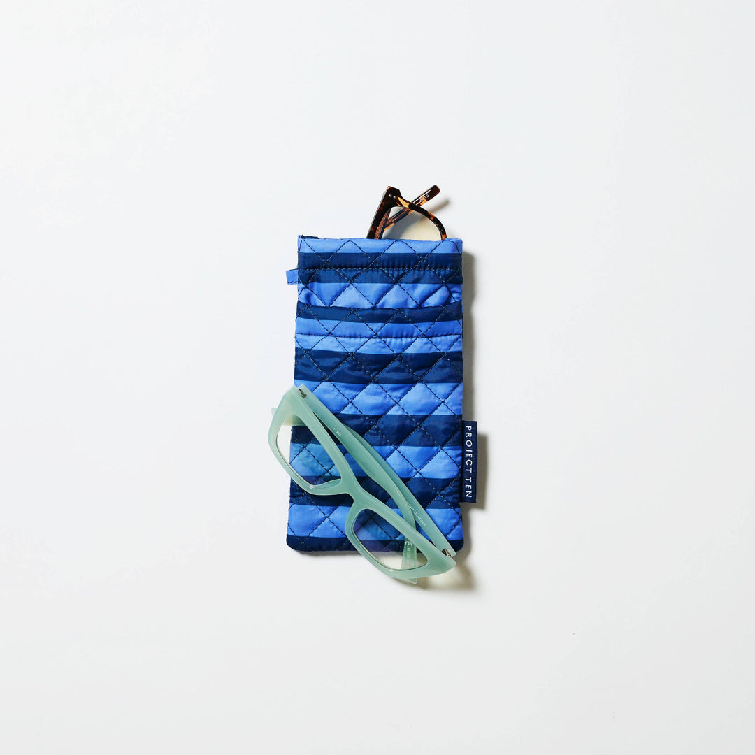 Double Glasses Case – Blue Stripe Project Ten Pty Ltd