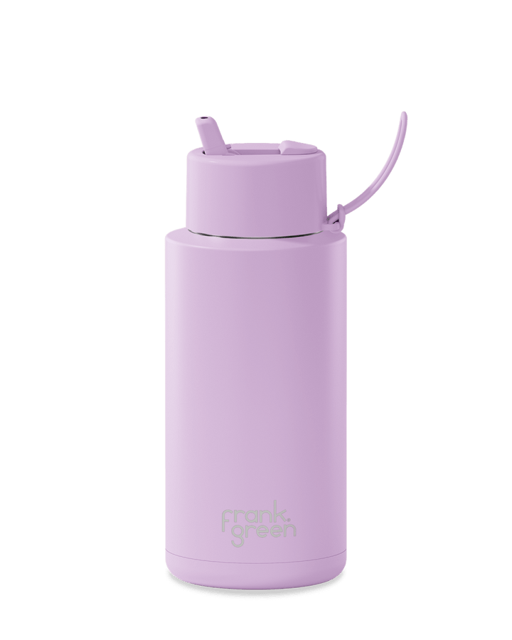 1 Ltr | Flip Lid Reusable Frank Green Ceramic Drink Bottle - Large 34oz Drink Bottles Frank Green Lilac Haze