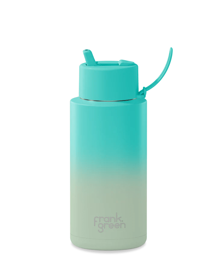 1 Ltr | Flip Lid Reusable Frank Green Ceramic Drink Bottle - Large 34oz Drink Bottles Frank Green Bondi Bliss Gradient Limited Edition