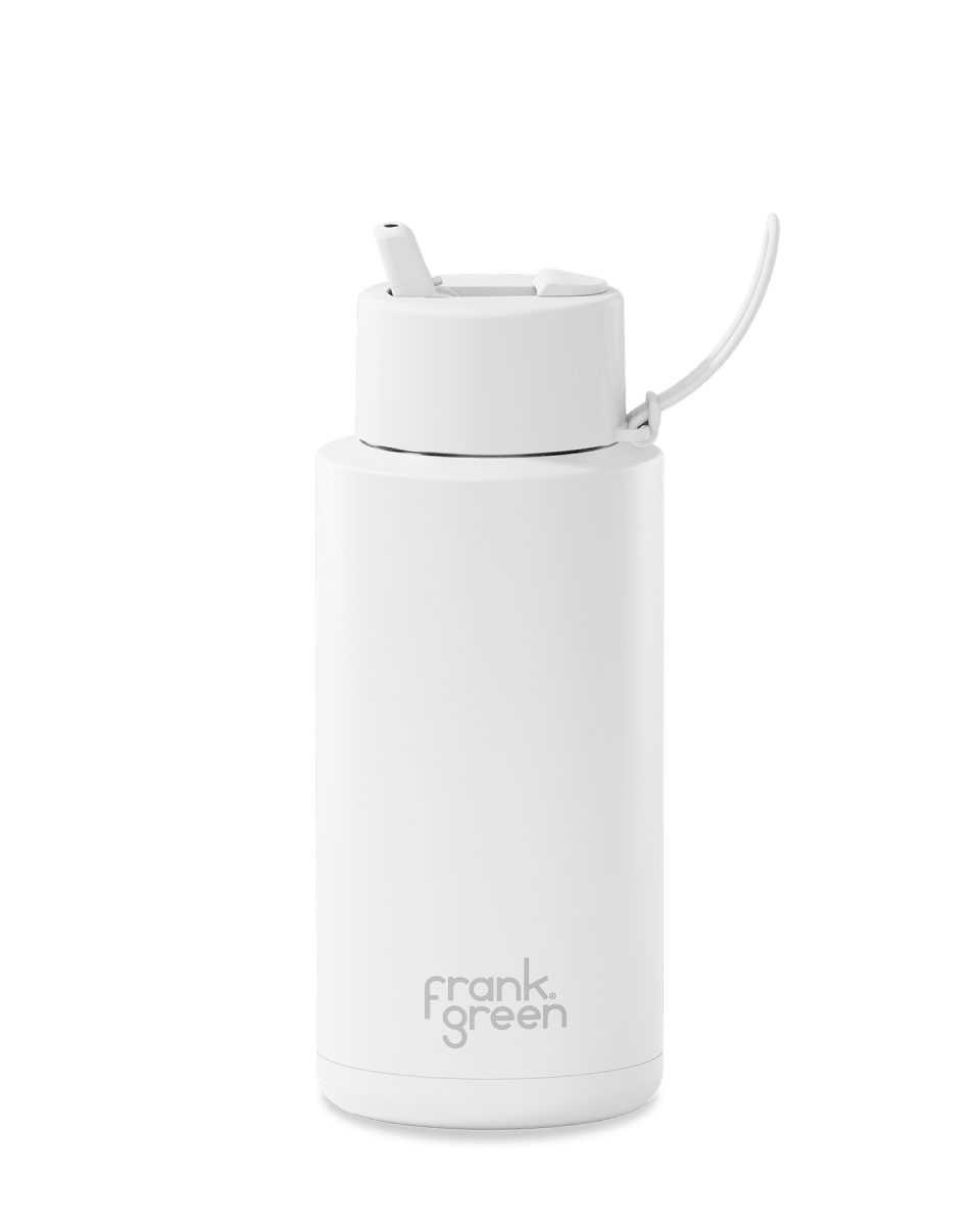 1 Ltr | Flip Lid Reusable Frank Green Ceramic Drink Bottle - Large 34oz Drink Bottles Frank Green Cloud