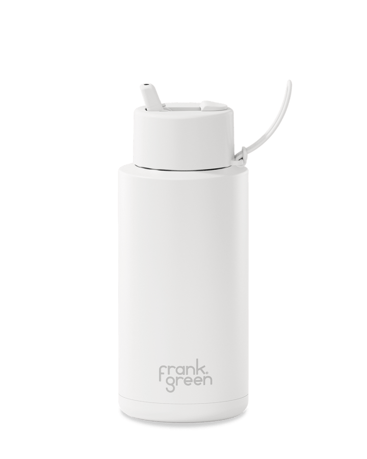 1 Ltr | Flip Lid Reusable Frank Green Ceramic Drink Bottle - Large 34oz Drink Bottles Frank Green Cloud