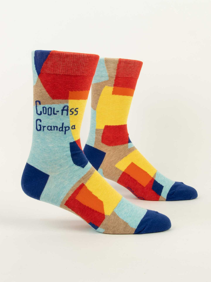 Cool-Ass Grandpa M-Crew Socks Blue Q