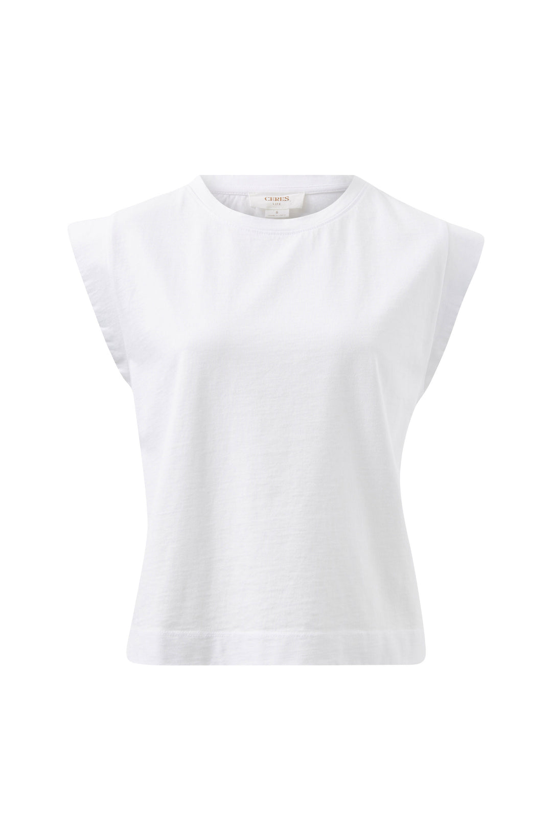 Esme Extended Shoulder Tee - White