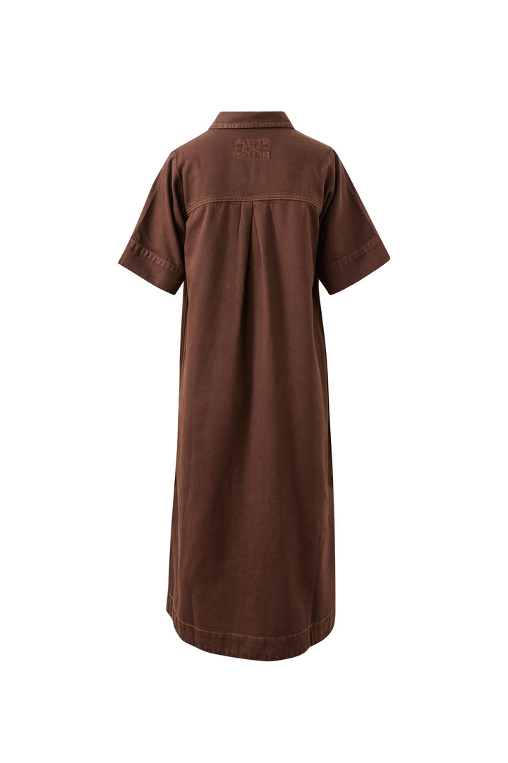 Ava Short Sleeve Midi Dress - Chocolate dress Ceres Life