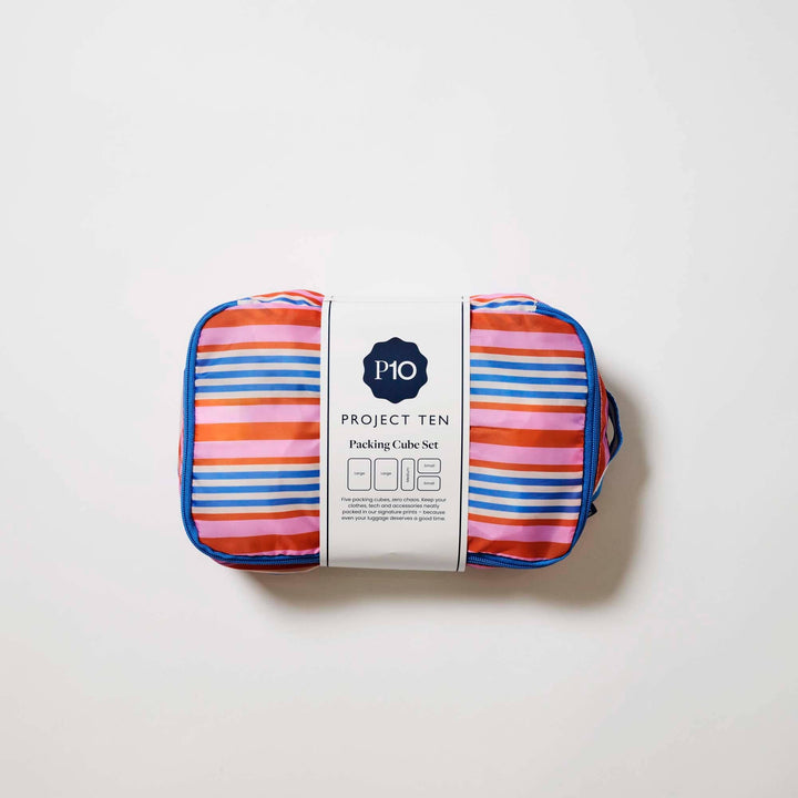 Packing Cube Set – Capri Stripe travel Project Ten