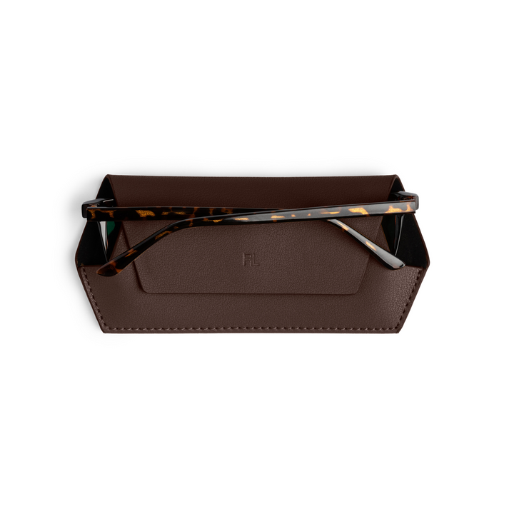 Fox and Leo glasses case - Chocolate Fox and Leo