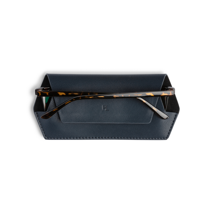 Slimline Glasses Case - Navy glasses case Fox and Leo