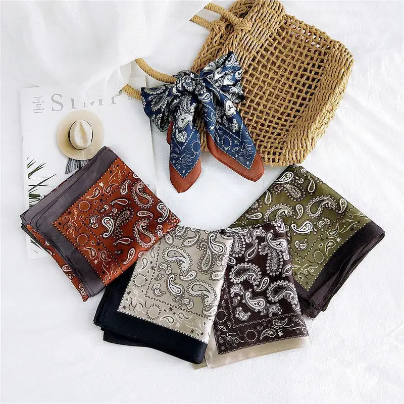 Western Paisley Silk Scarf Bandana accessories Stanleyandstone