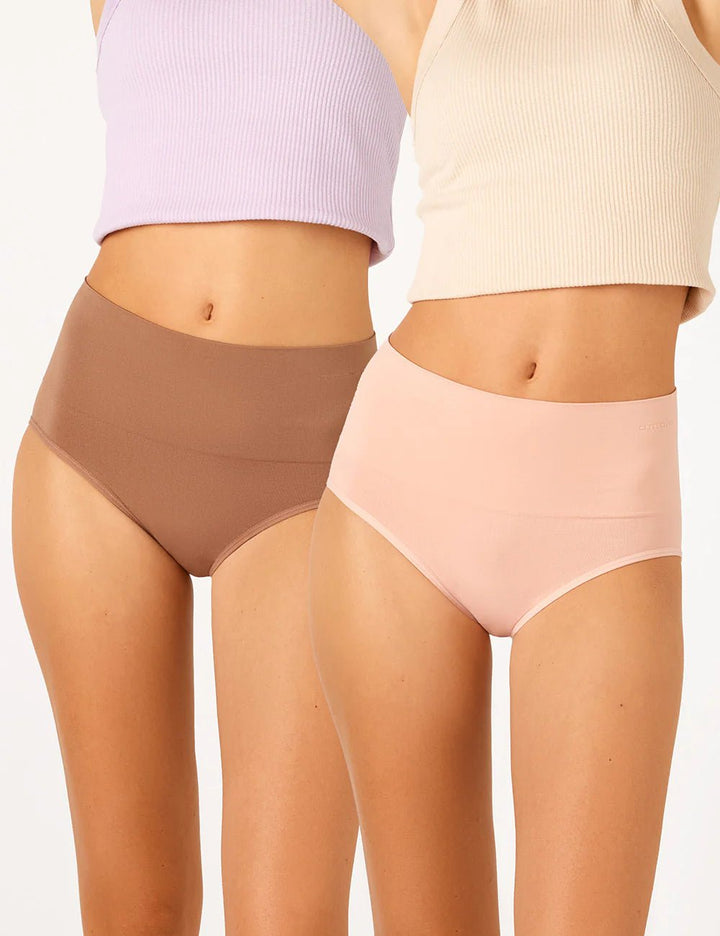 2 Pack Ambra Seamless Smoothies Full Brief -almond / sunset Ambra
