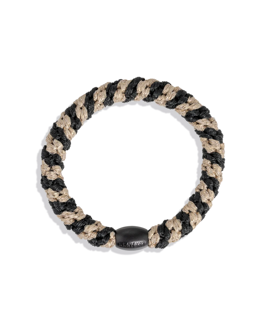 KKINEKKI  BLACK-BEIGE GLITTER STRIPE