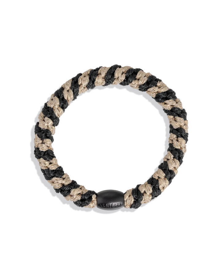 KKINEKKI  BLACK-BEIGE GLITTER STRIPE